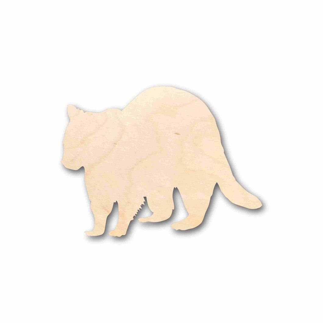 Unfinished Wood Raccoon Silhouette - Craft- up to 24