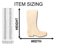 Load image into Gallery viewer, Unfinished Wood Rain Mud Boot Shape - Craft - up to 36&quot; DIY
