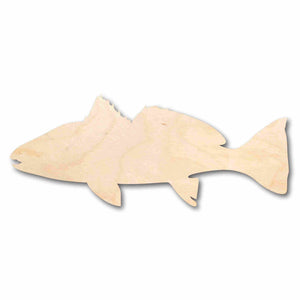 Unfinished Wood Red Drum Fish Silhouette - Craft- up to 24" DIY