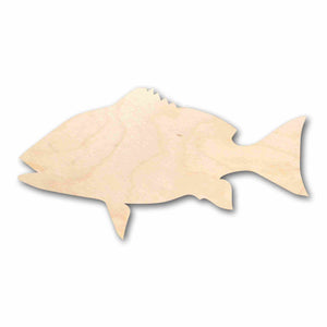 Unfinished Wood Red Snapper Fish Silhouette - Craft- up to 24" DIY