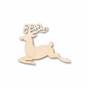 Unfinished Wood Reindeer Silhouette - Craft- up to 24" DIY