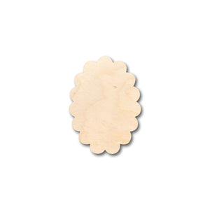 Unfinished Wood Scalloped Oval Shape - Craft - up to 36" DIY