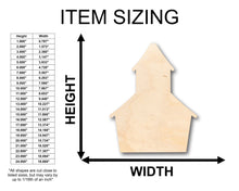 Load image into Gallery viewer, Unfinished Wood School House Shape - Craft - up to 36&quot; DIY
