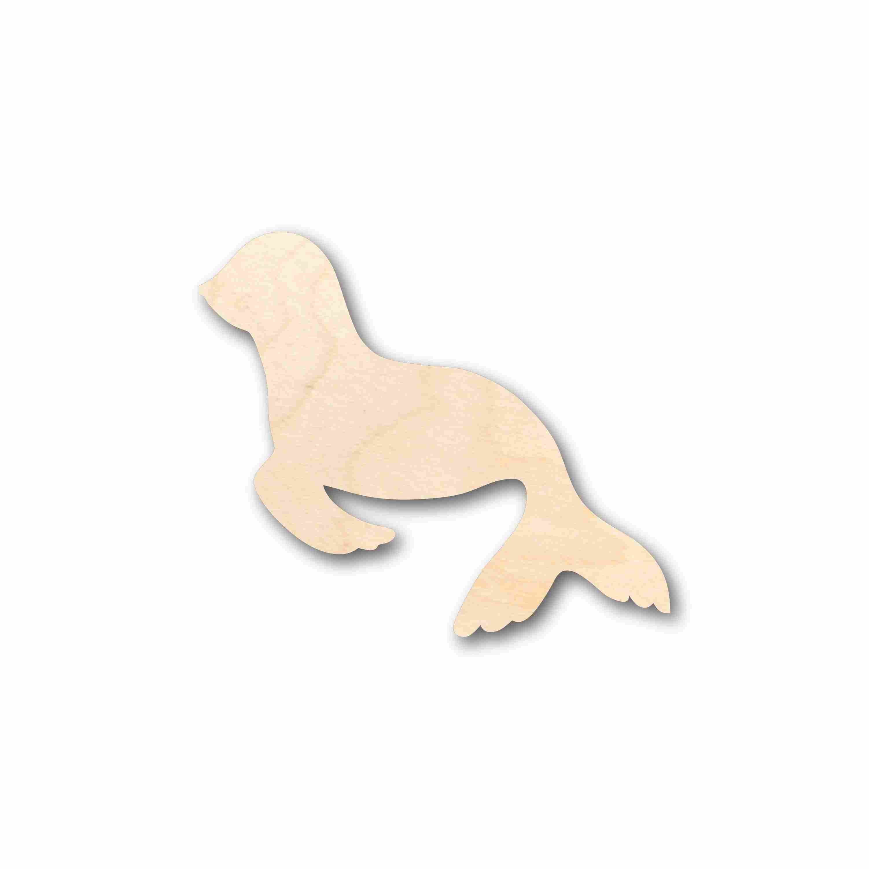 Unfinished Wood Seal Silhouette - Craft- up to 24