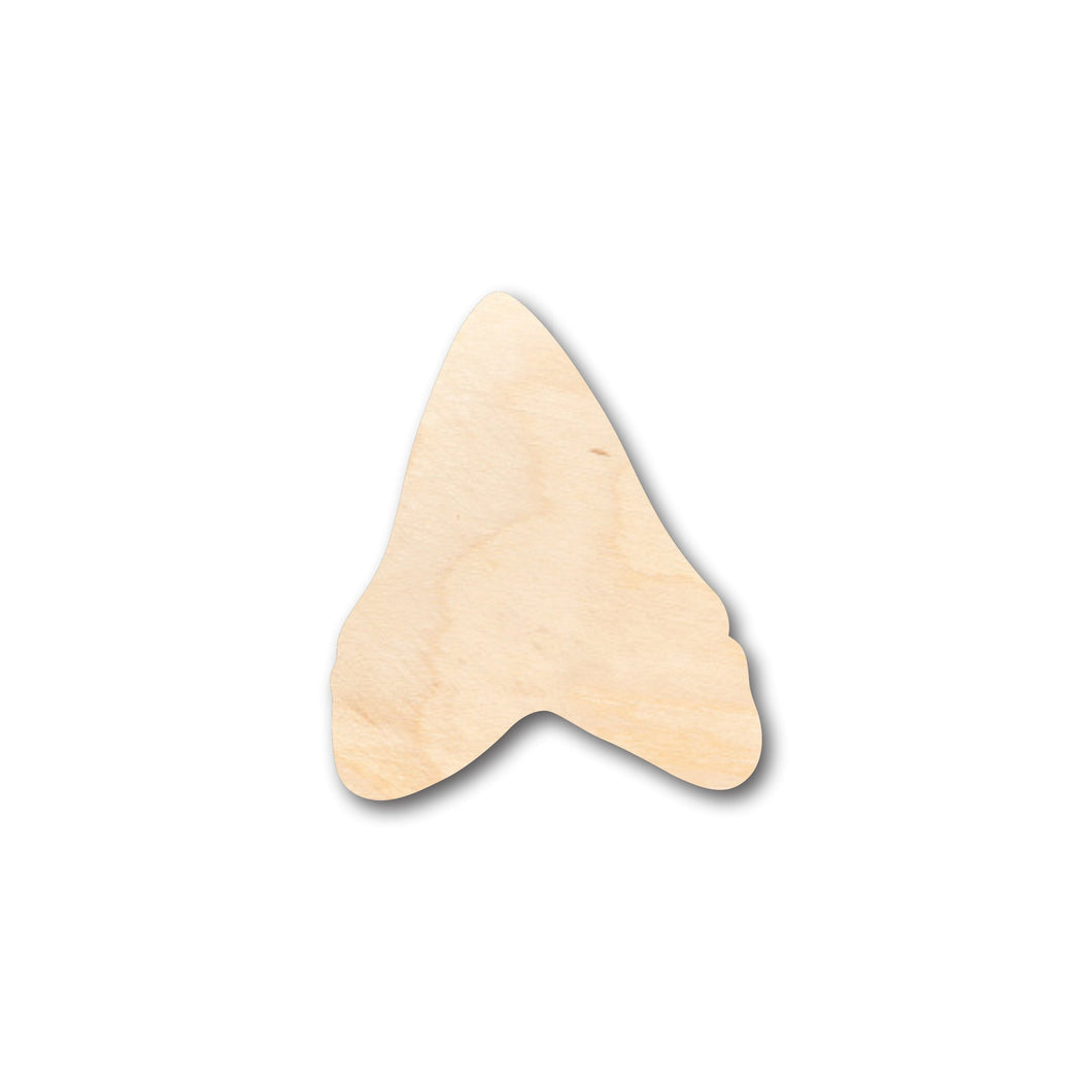Unfinished Wood Shark Tooth Shape - Craft - up to 36