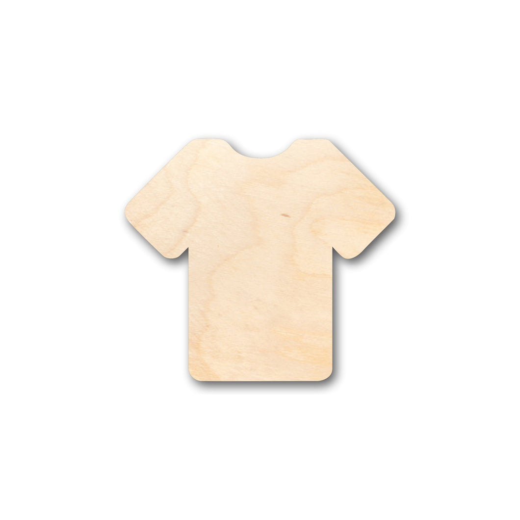 Unfinished Wood Shirt T Shirt Jersey Shape - Craft - up to 36