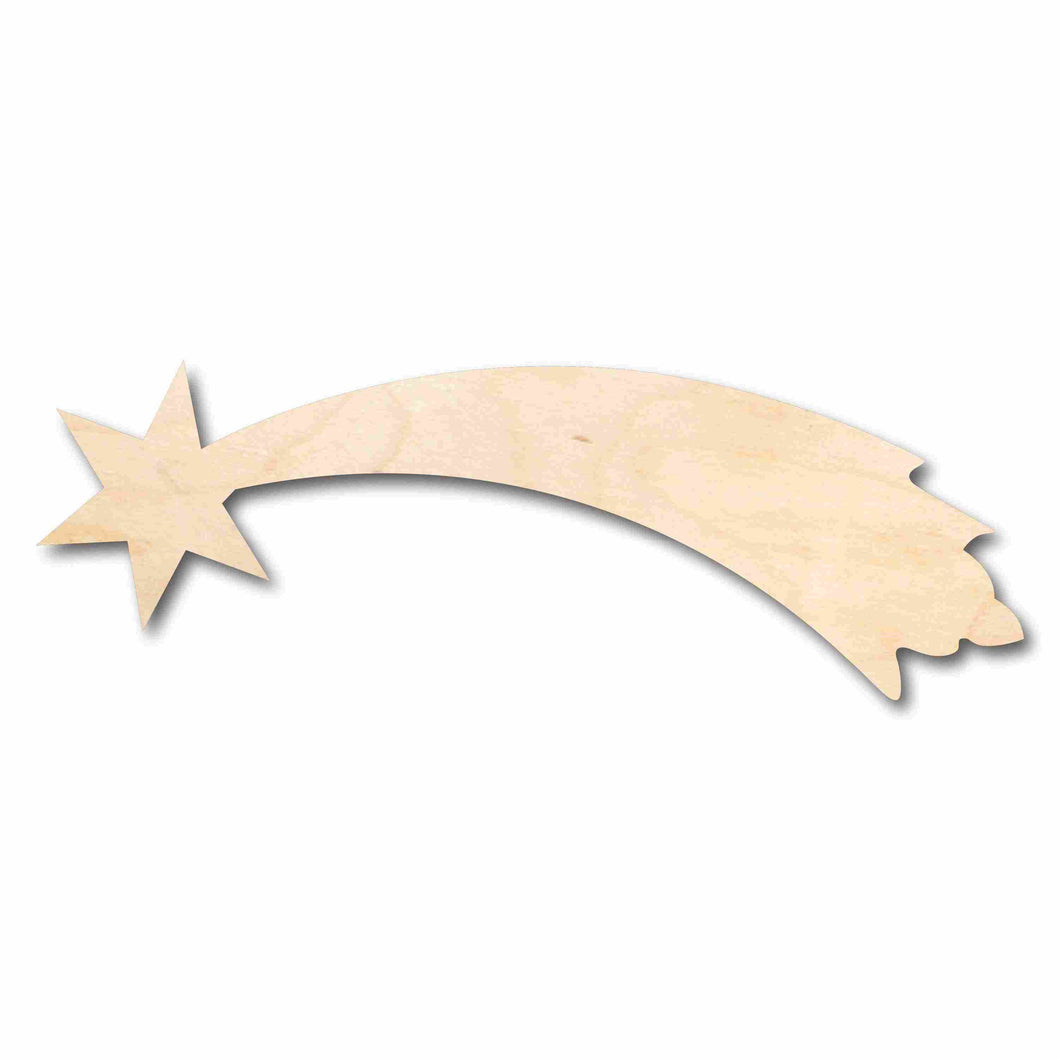Unfinished Wood Shooting Star Silhouette - Craft- up to 24