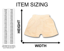 Load image into Gallery viewer, Unfinished Wood Shorts Swim Trunks Shape - Craft - up to 36&quot; DIY
