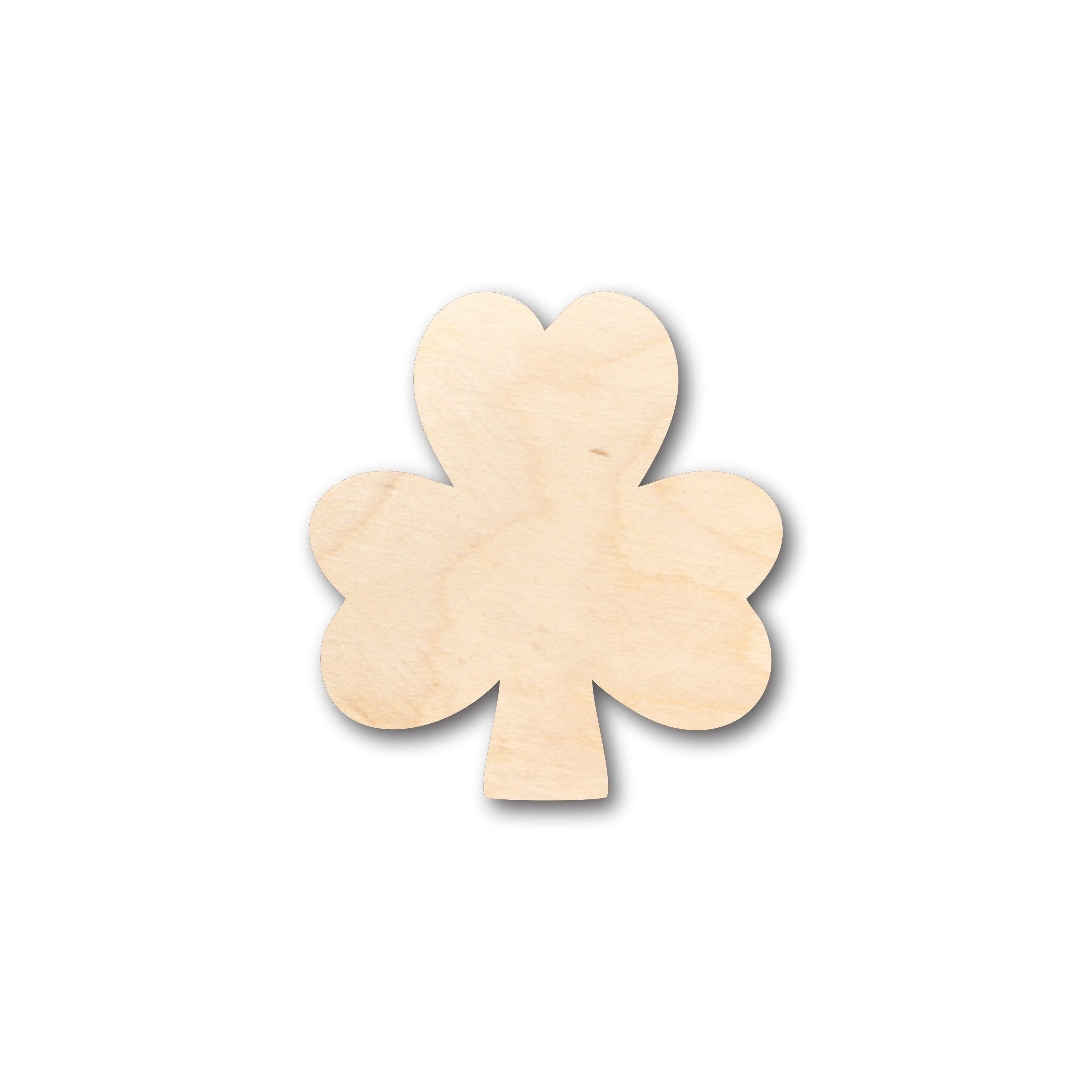 Unfinished Wood Simple Shamrock Shape - Craft - up to 46