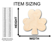 Load image into Gallery viewer, Unfinished Wood Simple Shamrock Shape - Craft - up to 36&quot; DIY
