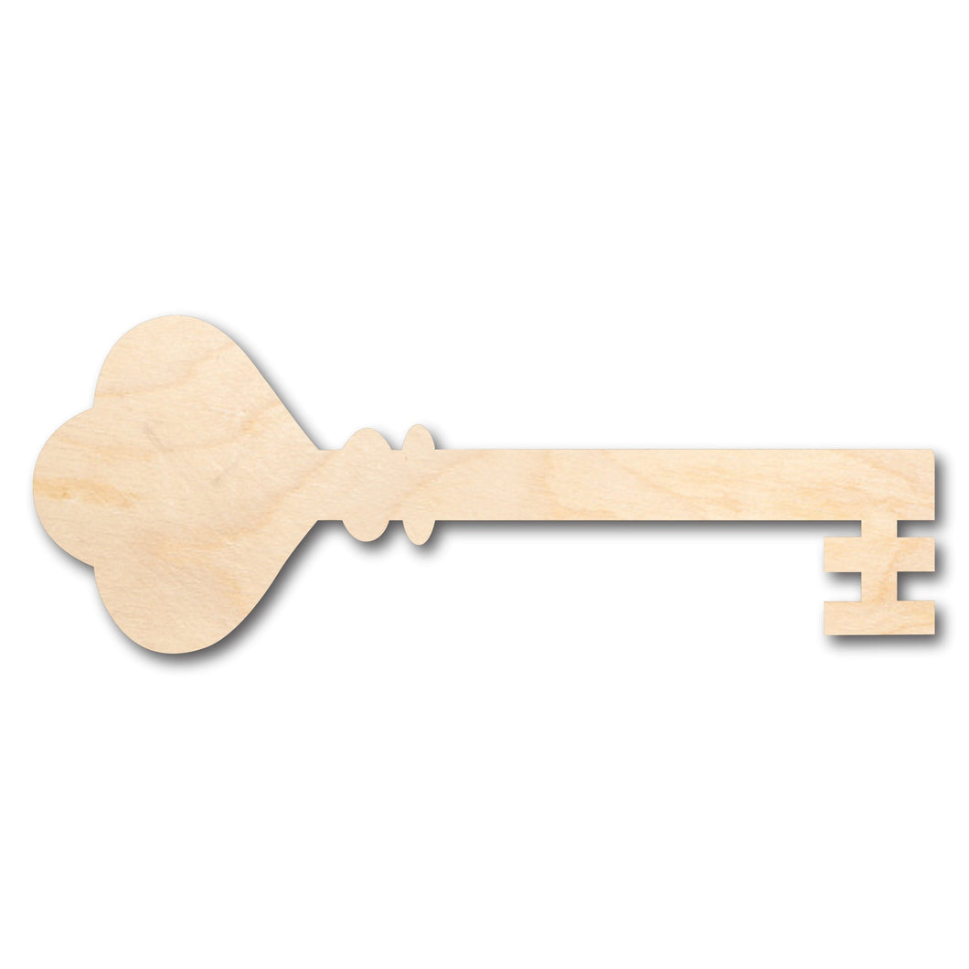 Unfinished Wood Skeleton Key Shape - Craft - up to 36