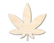 Load image into Gallery viewer, Unfinished Wood Simple Marijuana Leaf Shape - Craft - up to 36&quot; DIY
