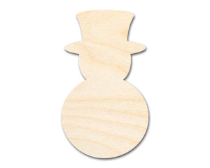 Unfinished Wood Tophat Snowman Shape - Craft - up to 36" DIY