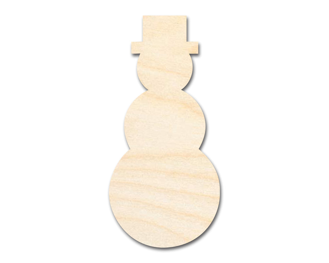 Unfinished Wood Tall Snowman Shape - Craft - up to 36