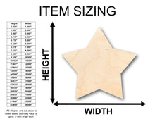 Load image into Gallery viewer, Unfinished Wood Large Fat Star Shape - Craft - up to 36&quot; DIY
