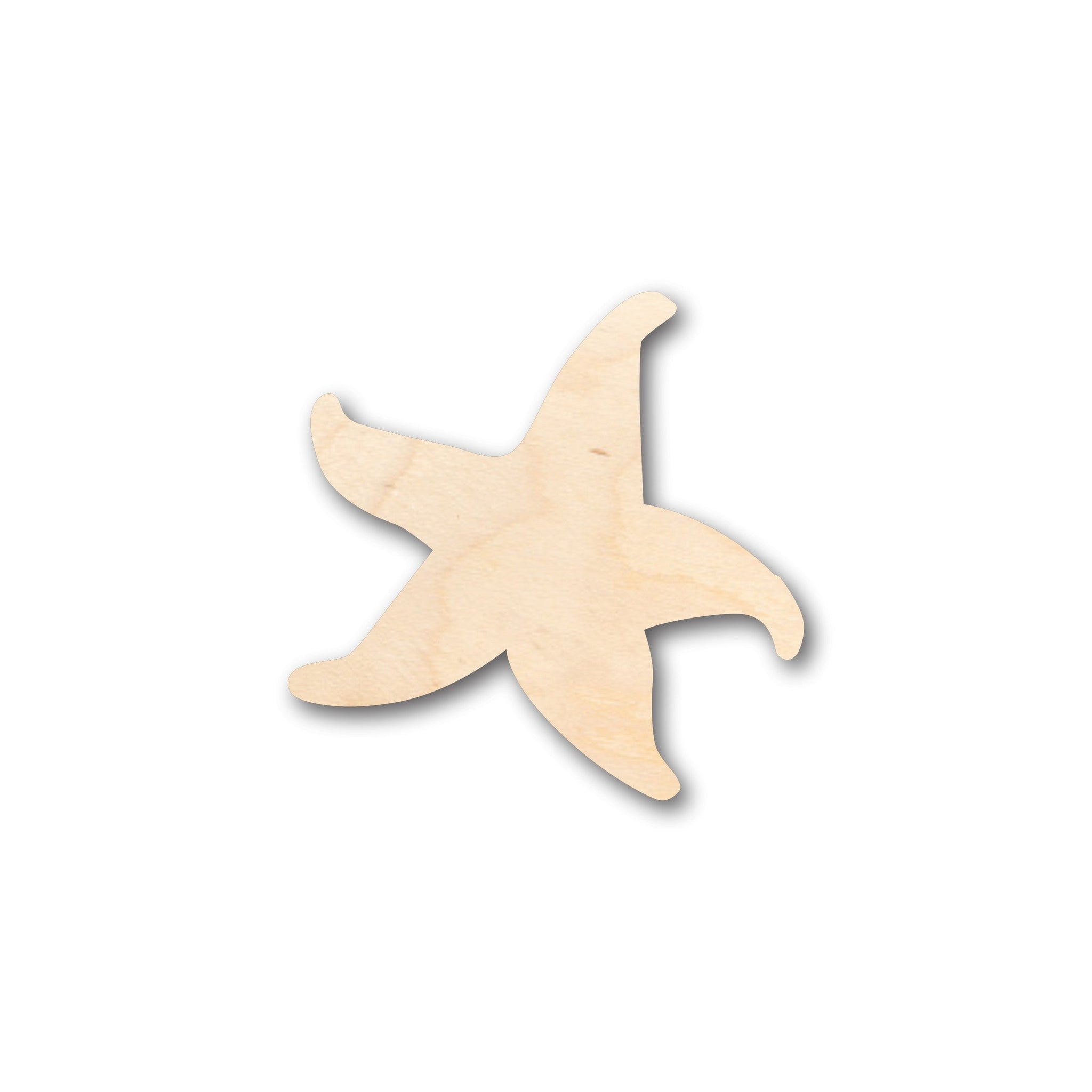 Starfish and Shell Beach Tropical Doodle Unfinished Wood Shape Piece Cutout  for DIY Craft Projects