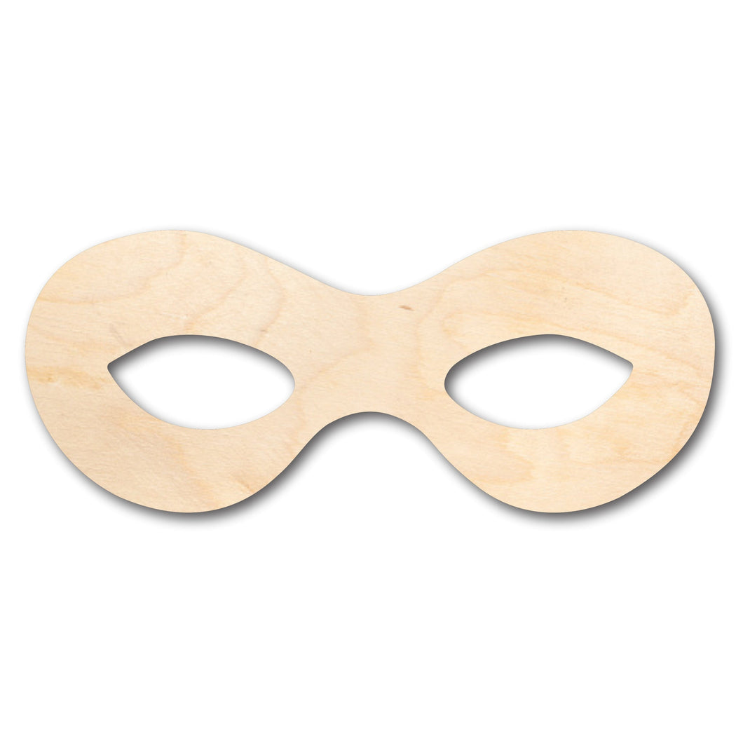 Unfinished Wood Super Hero Mask Shape - Craft - up to 36