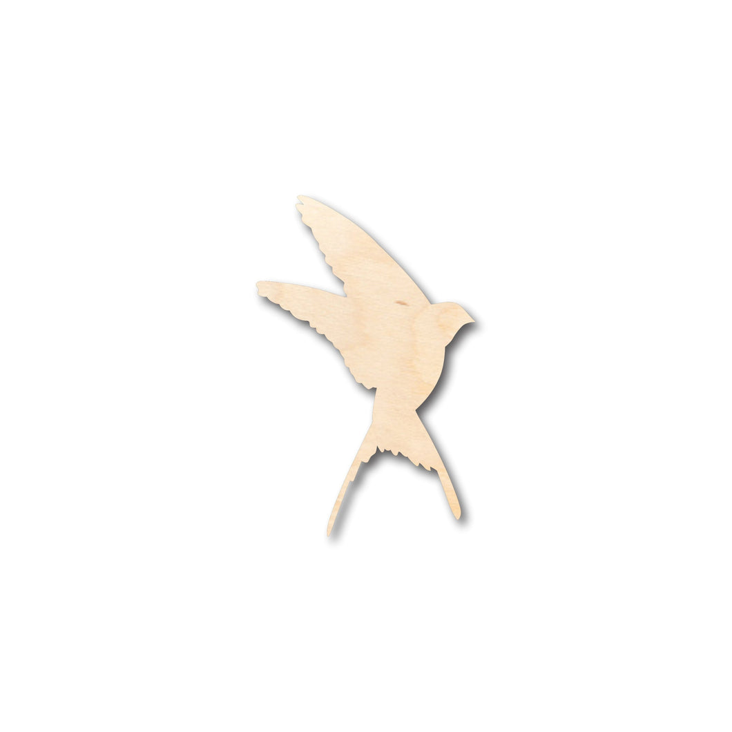 Unfinished Wood Swallow Shape - Craft - up to 36
