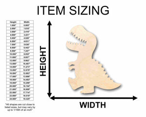 Unfinished Wood T-Rex Silhouette - Craft- up to 24" DIY