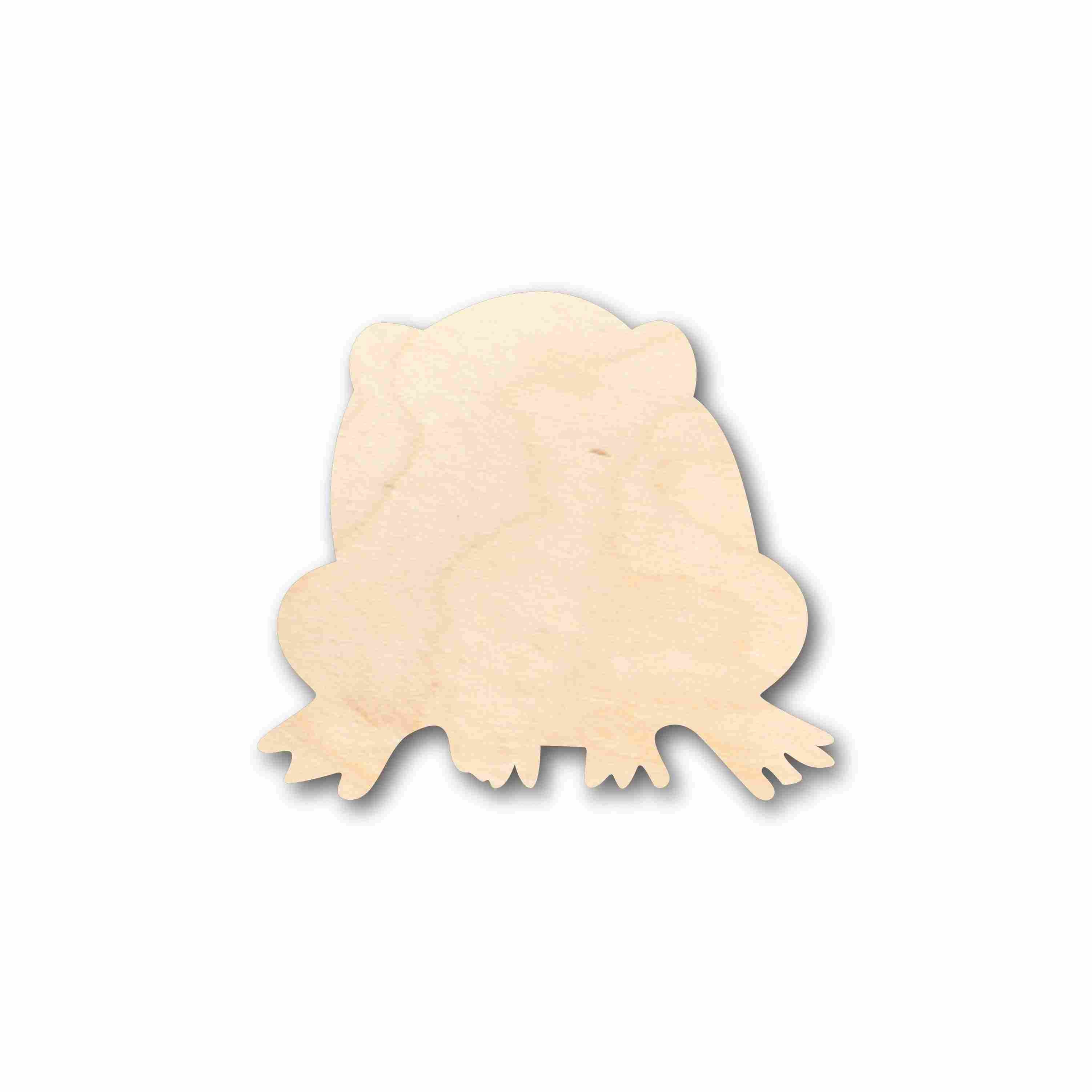 Unfinished Wood Toad Silhouette - Craft- up to 24