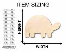 Load image into Gallery viewer, Unfinished Wood Tortoise Silhouette - Craft- up to 24&quot; DIY
