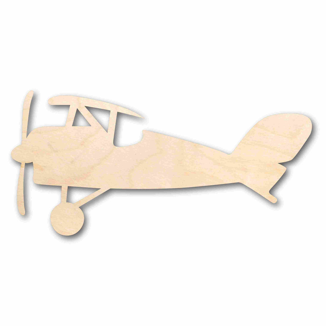 Unfinished Wood Toy Plane Silhouette - Craft- up to 46