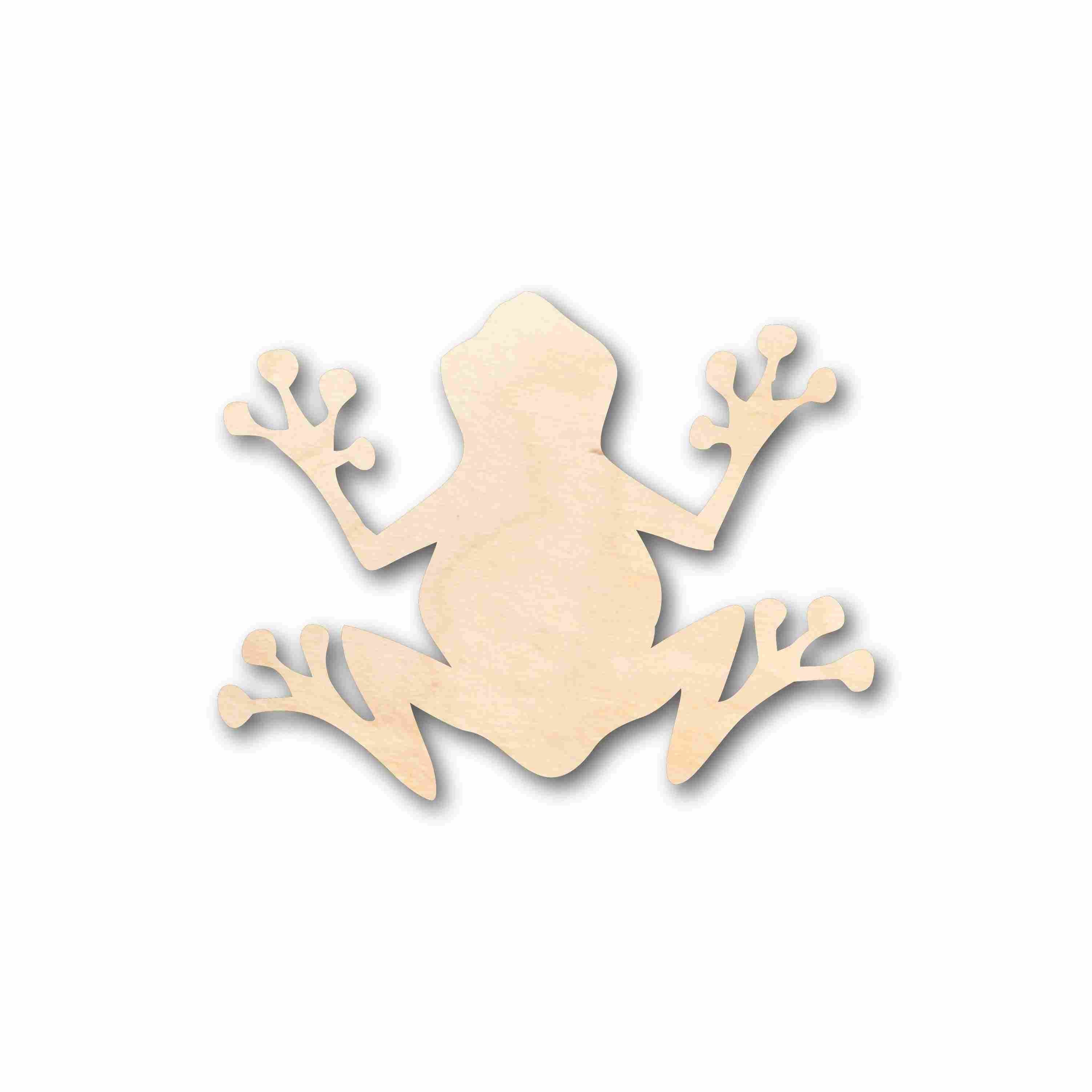 Unfinished Wood Tree Frog Silhouette - Craft- up to 24