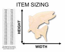 Load image into Gallery viewer, Unfinished Wood Trout Salmon Fish Silhouette - Craft- up to 24&quot; DIY
