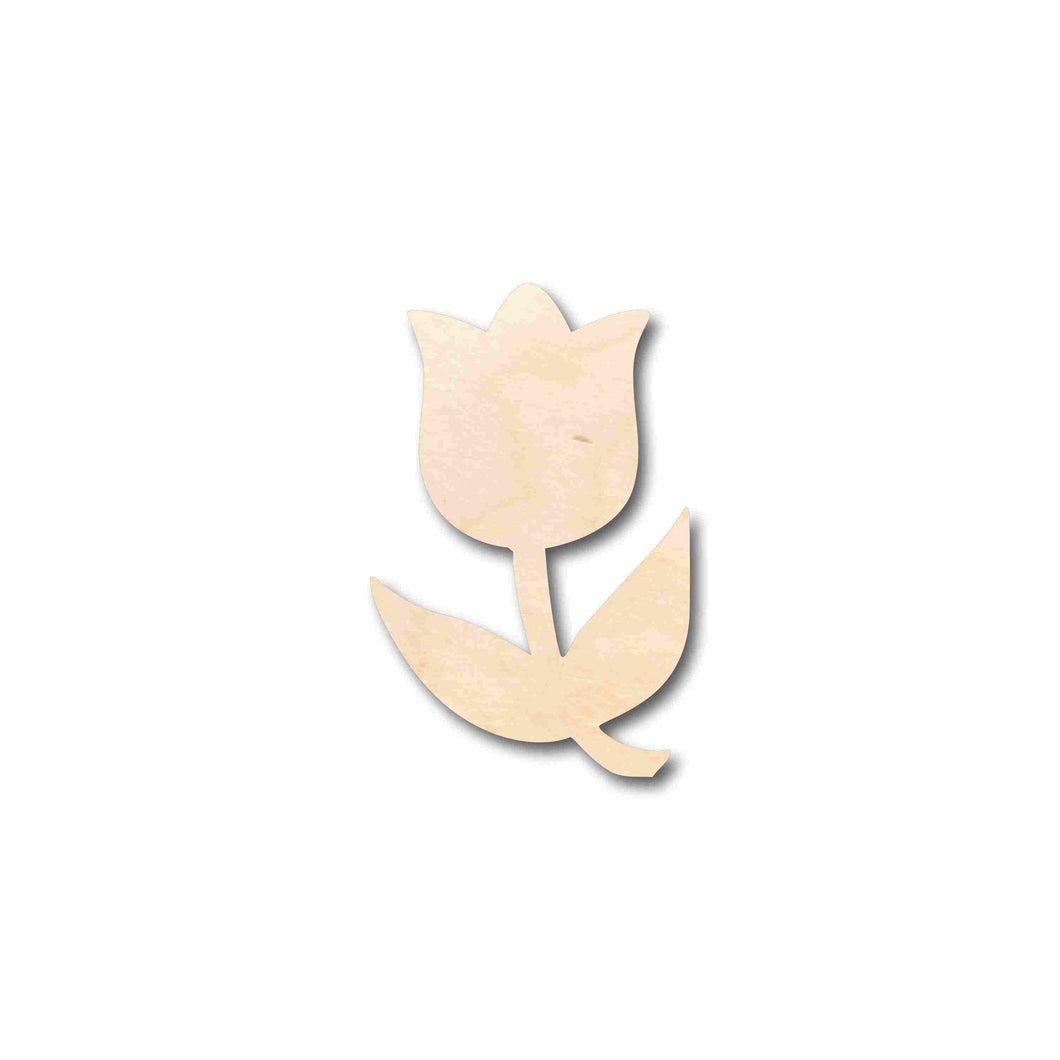 Unfinished Wood Tulip Flower Silhouette - Craft- up to 46