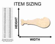 Load image into Gallery viewer, Unfinished Wood Turkey Leg with Bite Silhouette - Craft- up to 24&quot; DIY
