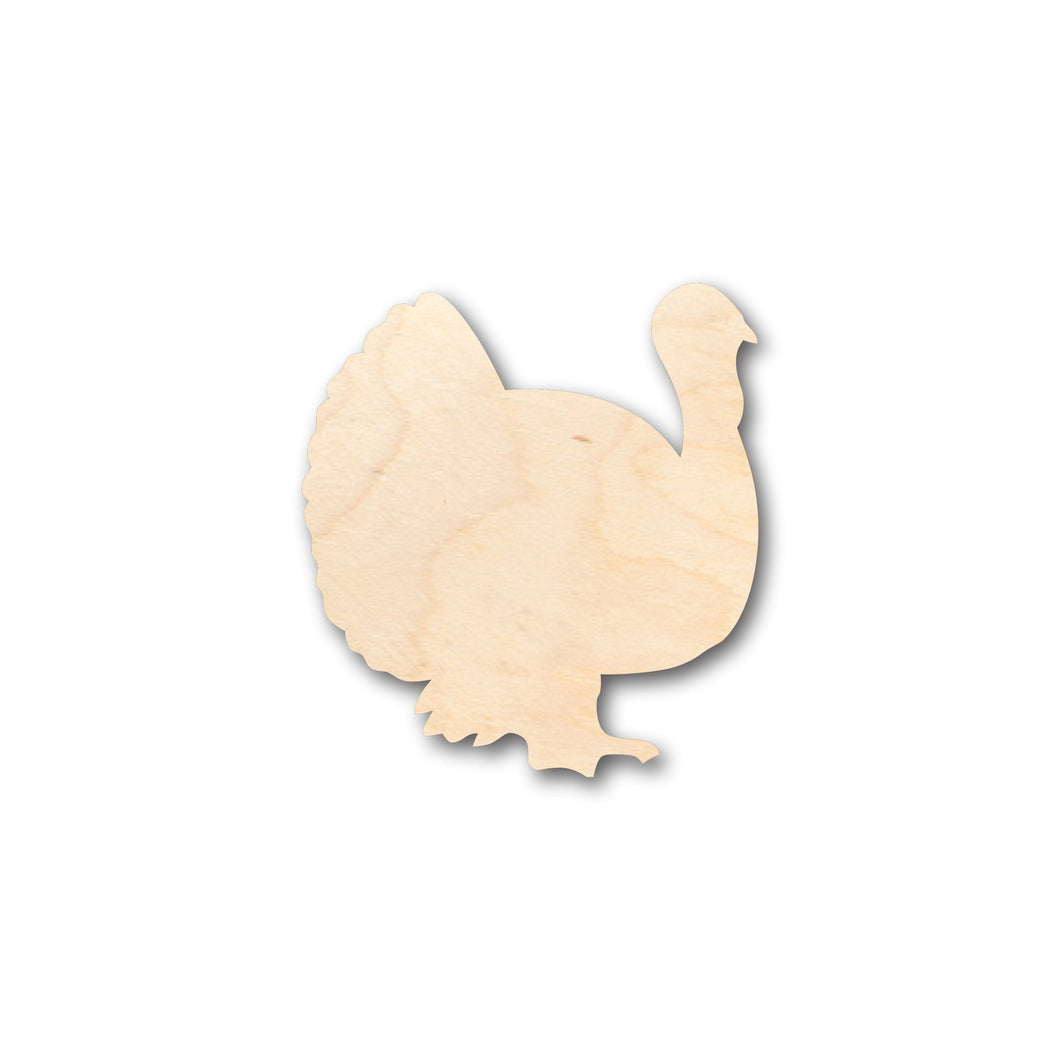 Unfinished Wood Turkey Shape - Craft - up to 36