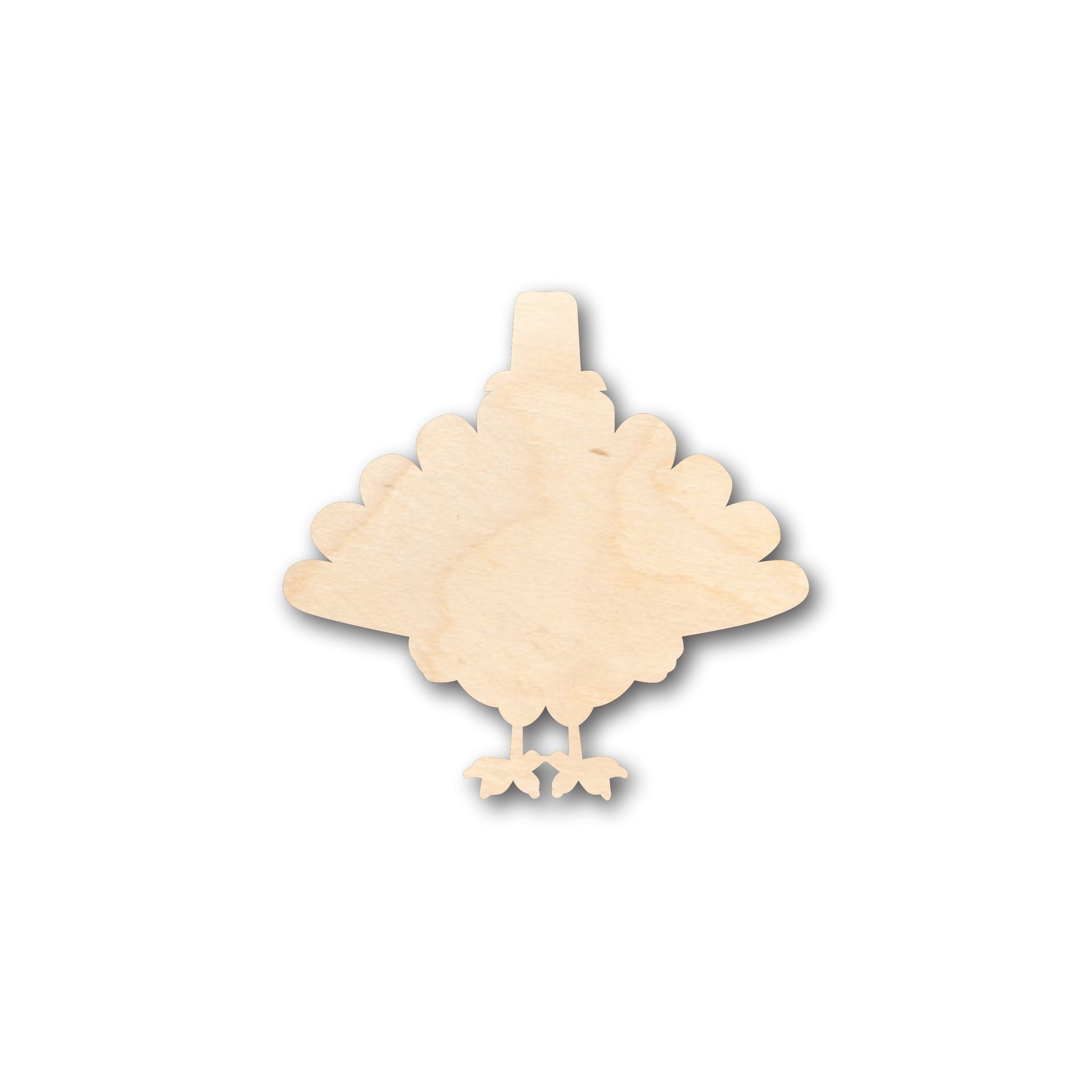 Unfinished Wood Turkey Thanksgiving Pilgrim Shape - Craft - up to 36