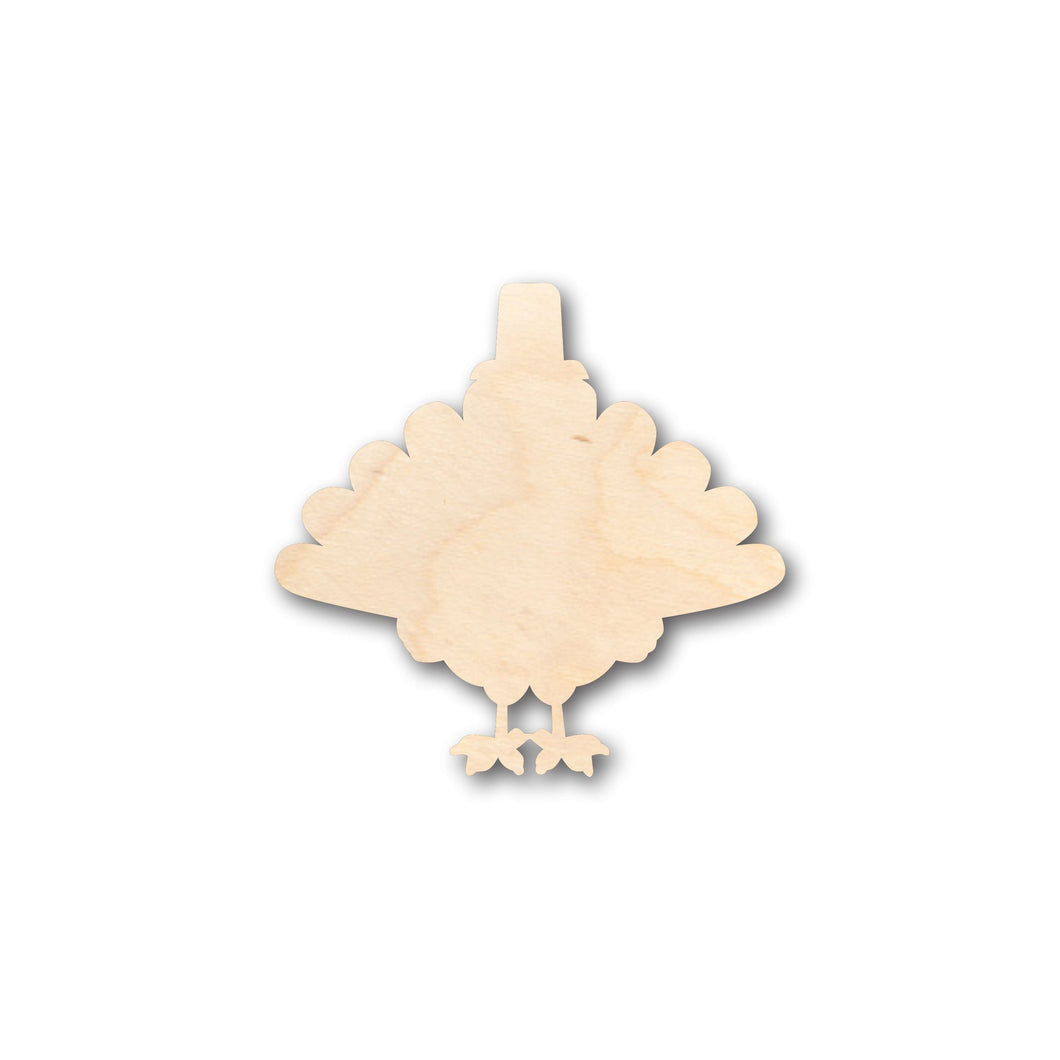 Unfinished Wood Turkey Thanksgiving Pilgrim Shape - Craft - up to 36