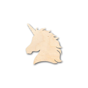 Unfinished Wood Unicorn Head Shape - Craft - up to 36" DIY