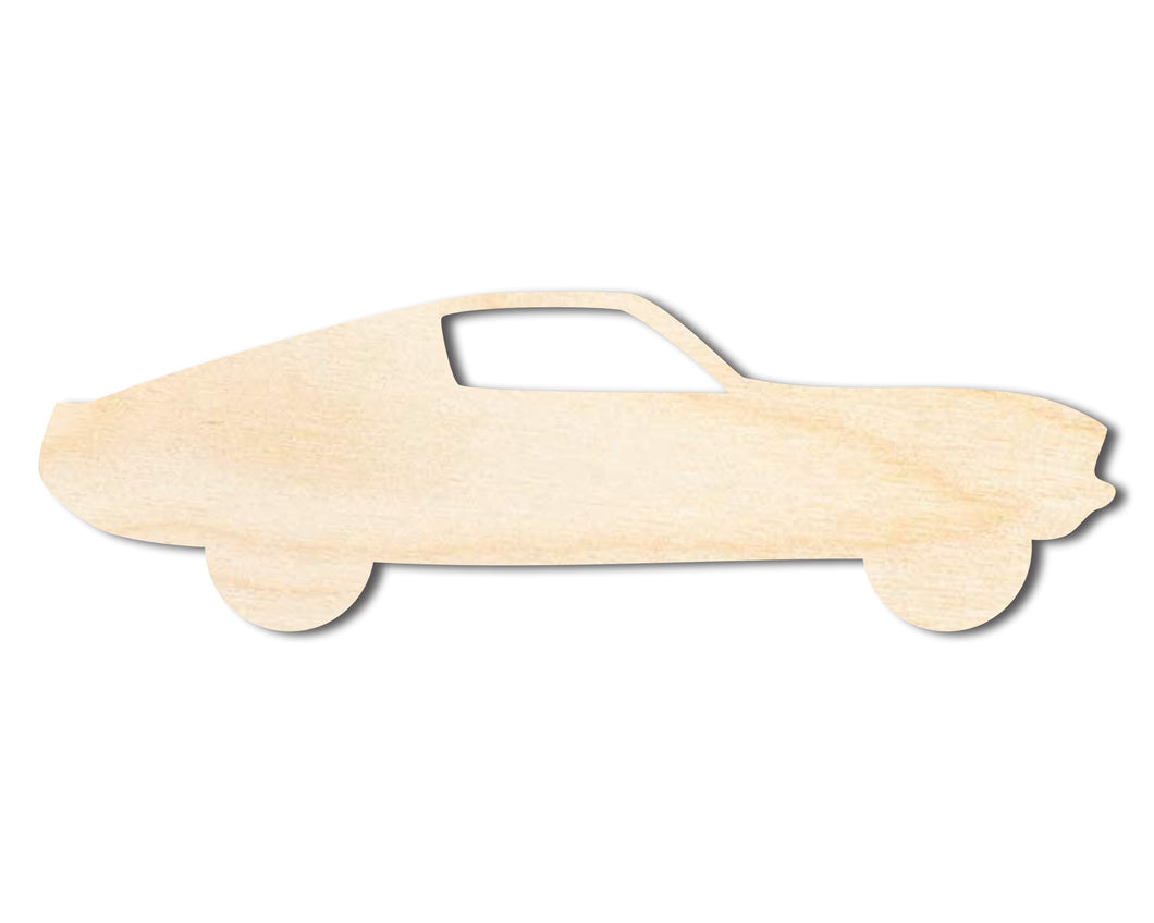 Unfinished Wood Muscle Car Shape - Car Craft - up to 36