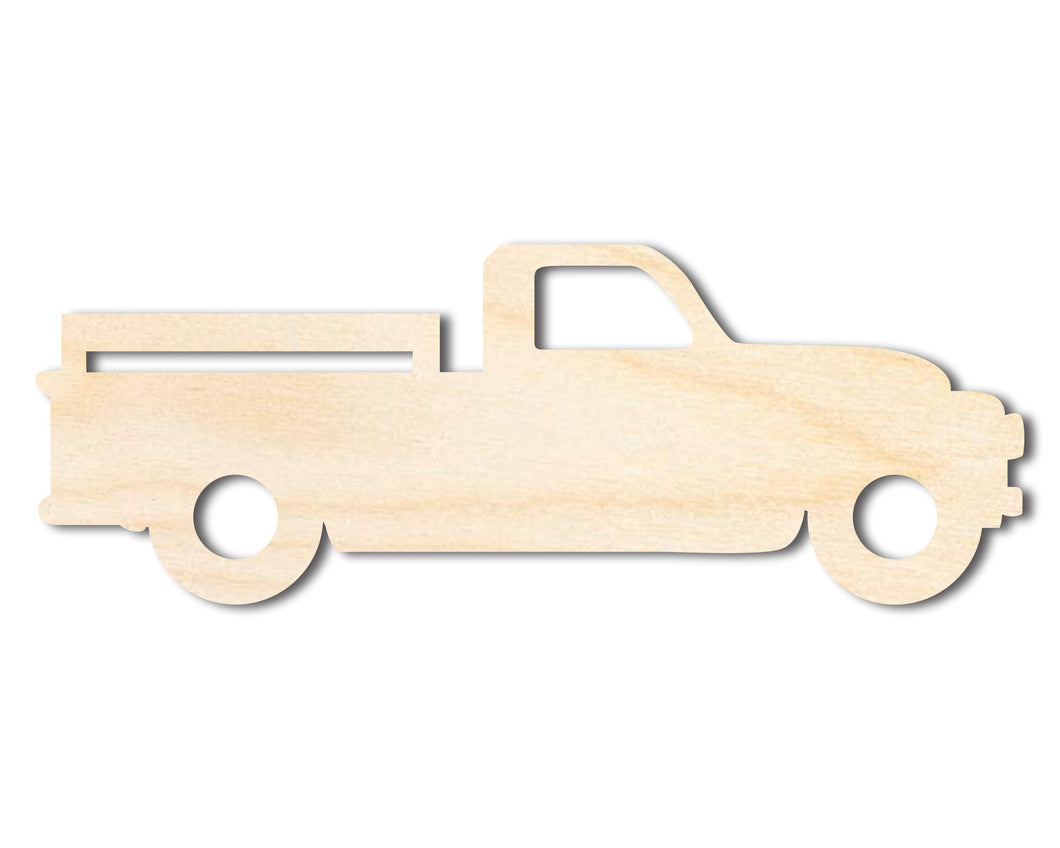 Unfinished Wood Vintage Pickup Truck Shape - Vehicle Truck Craft - up to 36