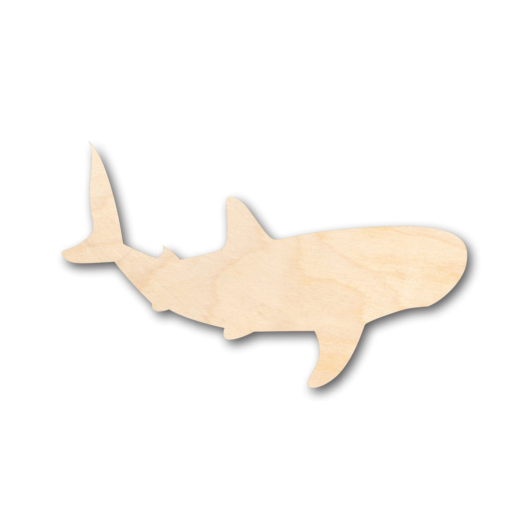 Unfinished Wood Whale Shark Shape - Craft - up to 36