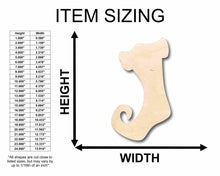Load image into Gallery viewer, Unfinished Wood Whimsical Christmas Stocking Silhouette - Craft- up to 24&quot; DIY
