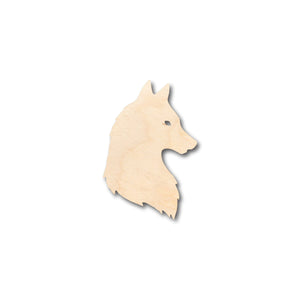 Unfinished Wood Wolf Head Side Silhouette Shape - Craft - up to 36" DIY