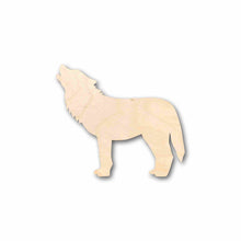 Load image into Gallery viewer, Unfinished Wood Wolf Silhouette - Craft- up to 24&quot; DIY
