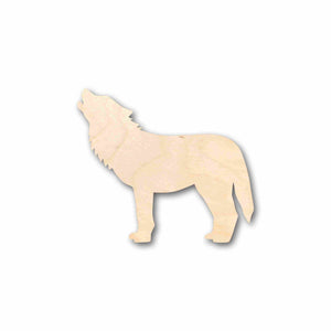 Unfinished Wood Wolf Silhouette - Craft- up to 24" DIY
