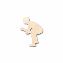 Load image into Gallery viewer, Unfinished Wood Wrestler Silhouette - Craft- up to 24&quot; DIY
