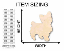 Load image into Gallery viewer, Unfinished Wood Yorkie Silhouette - Craft- up to 24&quot; DIY

