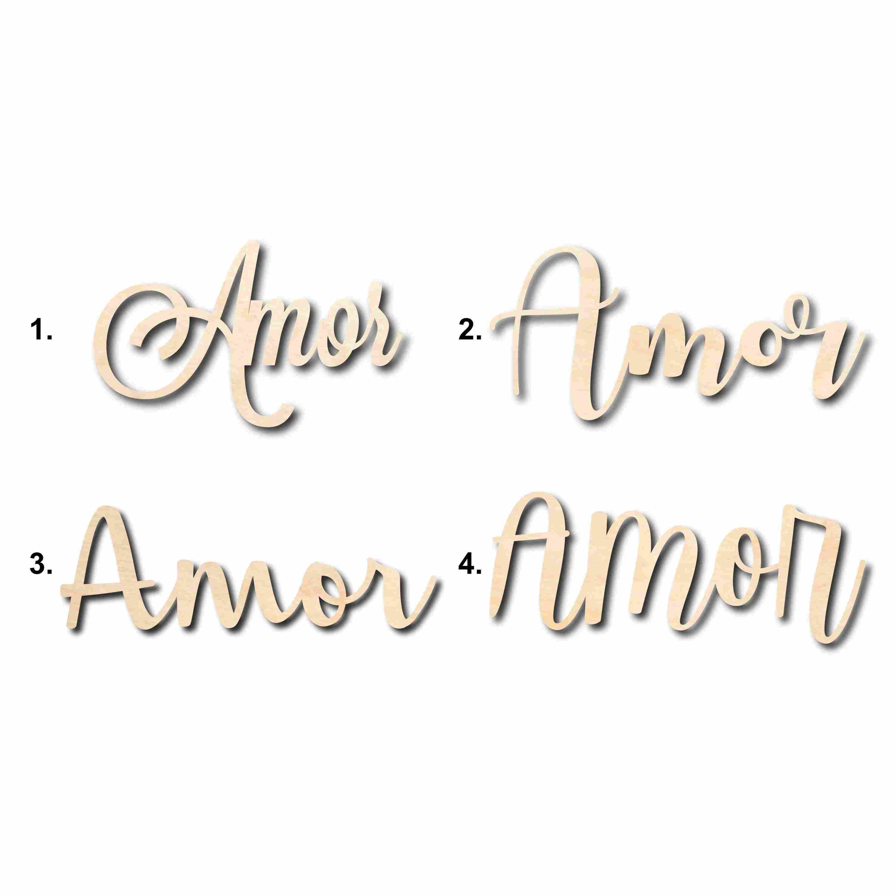 Amor Sign Unfinished Wood Cutout Home Decor DIY