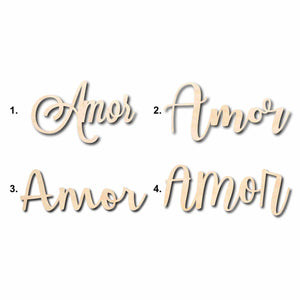 Amor Sign Unfinished Wood Cutout Home Decor DIY