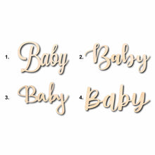 Load image into Gallery viewer, Baby Sign Unfinished Wood Cutout Home Decor DIY
