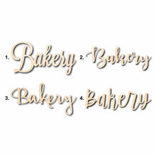 Load image into Gallery viewer, Bakery Sign Unfinished Wood Cutout Home Decor DIY
