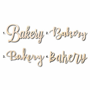 Bakery Sign Unfinished Wood Cutout Home Decor DIY