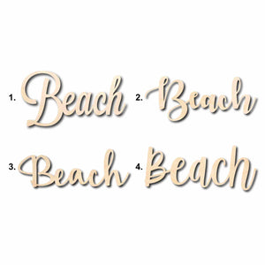 Beach Sign Unfinished Wood Cutout Home Decor DIY