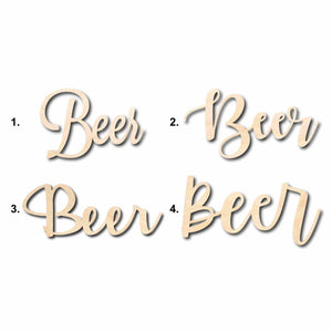 Beer Sign Unfinished Wood Cutout Home Decor DIY
